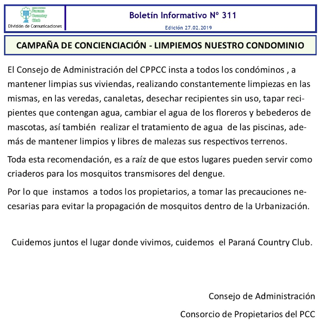 Info 311
Campaña de Concienciación